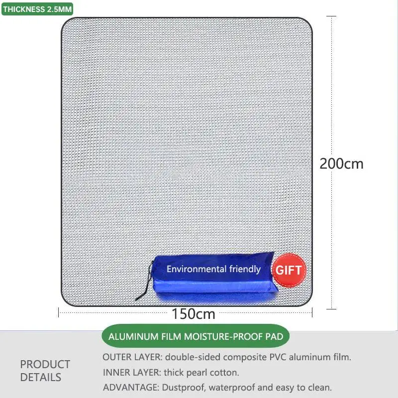 NONE Outdoor Camping Schaum Folie Matte Tragbare Feuchtigkeit-beweis Pad Picknick Strand Matte Aluminium Isolierung Isomatte Camping Liefert 4