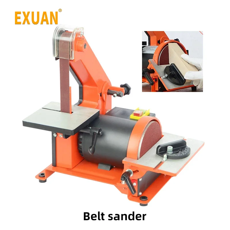 

Belt Sanding Machine Small Woodworking Grinding Machine Multifunctional Vertical Sandpaper Metal Deburring Sanding Disc Machine