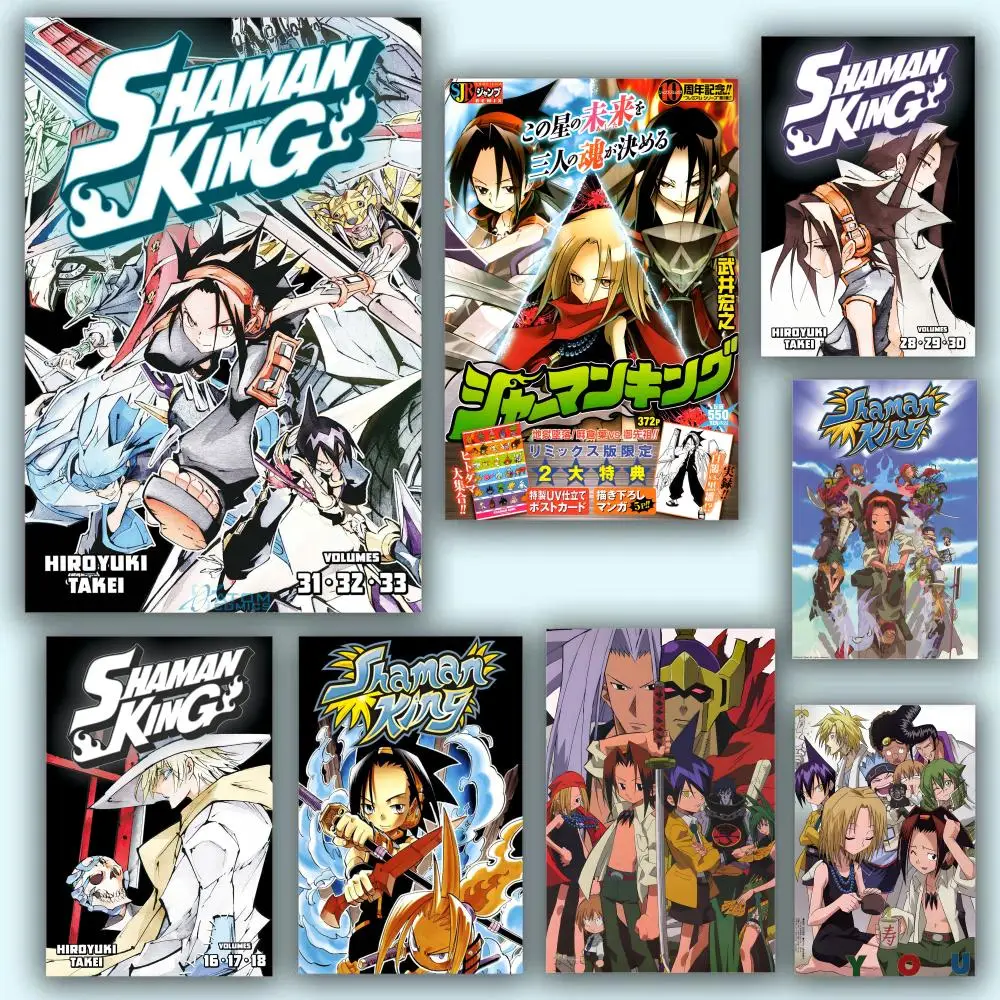 Poster HD Anime Hot Theme Sänger/OST/Film-Wasserdicht Selbstklebende Heimdekoration Shaman King Anime