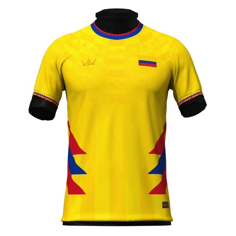 

2025 New Summer Colombia Short Sleeved T-shirt 3D Printed Custom Fashionable Street Sports Men's Round Neck Football Jersey