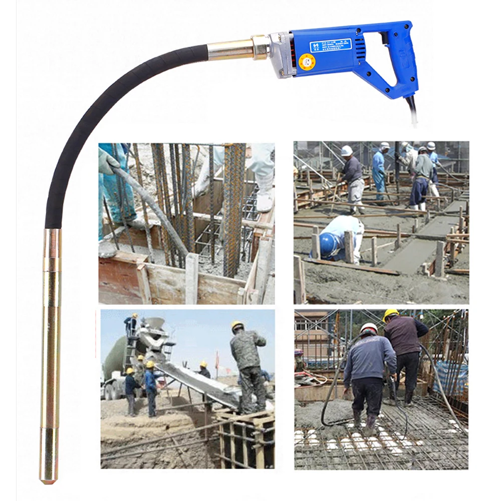 800 W elektrisch handbeton trilgereedschap Ergonomische handgreepvergrendelingsschakelaar afneembaar voor cement-gietwerkingen