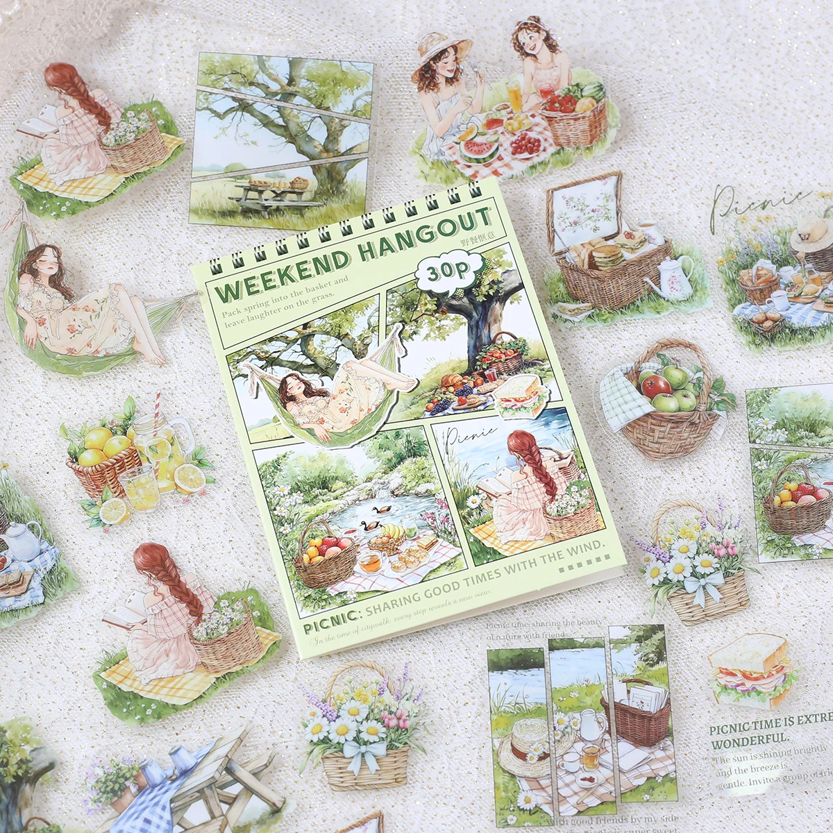 30PCS PET Decoractive Material Sticker Pre-Cut Journaling Sticker Scrapbook Kit Junk Journal Supplies Aesthetic Crafts Stickers image 4