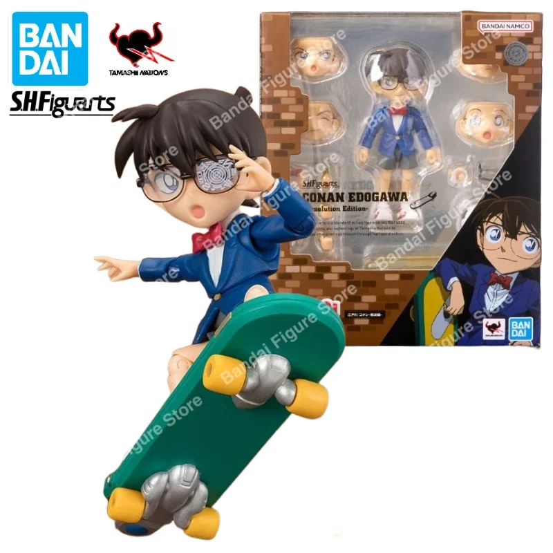 In Stock Original Bandai S.H.Figuarts SHF Edogawa Conan Resolution Edition Anime Action Figure Toy Model Collection Hobby