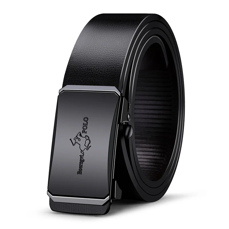 Sabuk Kulit Sapi Asli Model Gesper Otomatis Tanpa Gigi, Modis dan Serbaguna untuk Pria ​