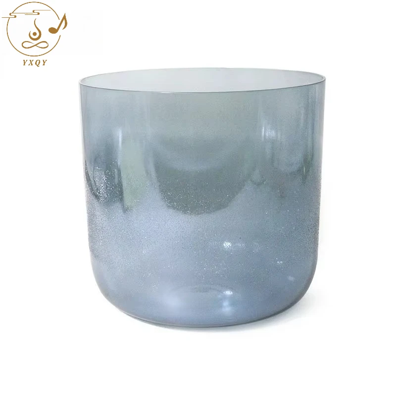 Black 5-8Inch, Top Alchemy Clear Quartz Crystal Singing Bowl, Meditation Sound Therapy, High-end Series Bowls Set
