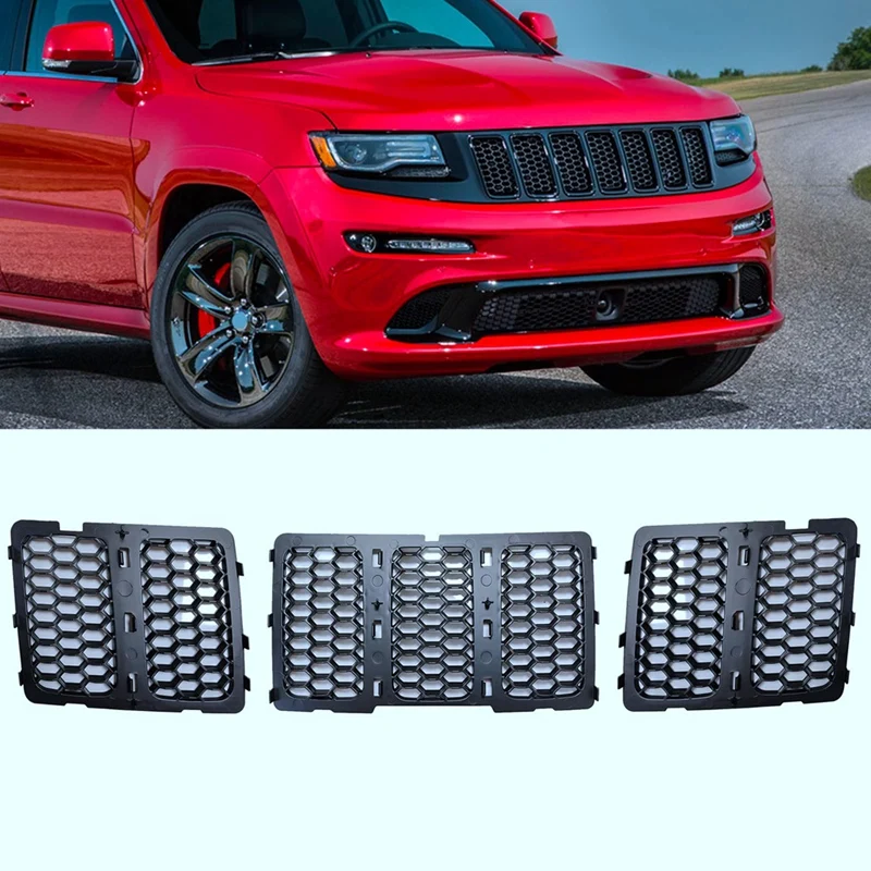 Car Front Grille Insert Decorative Mesh Kit For Jeep Grand Cherokee 2014-2016 Insect Screen 68143074AD