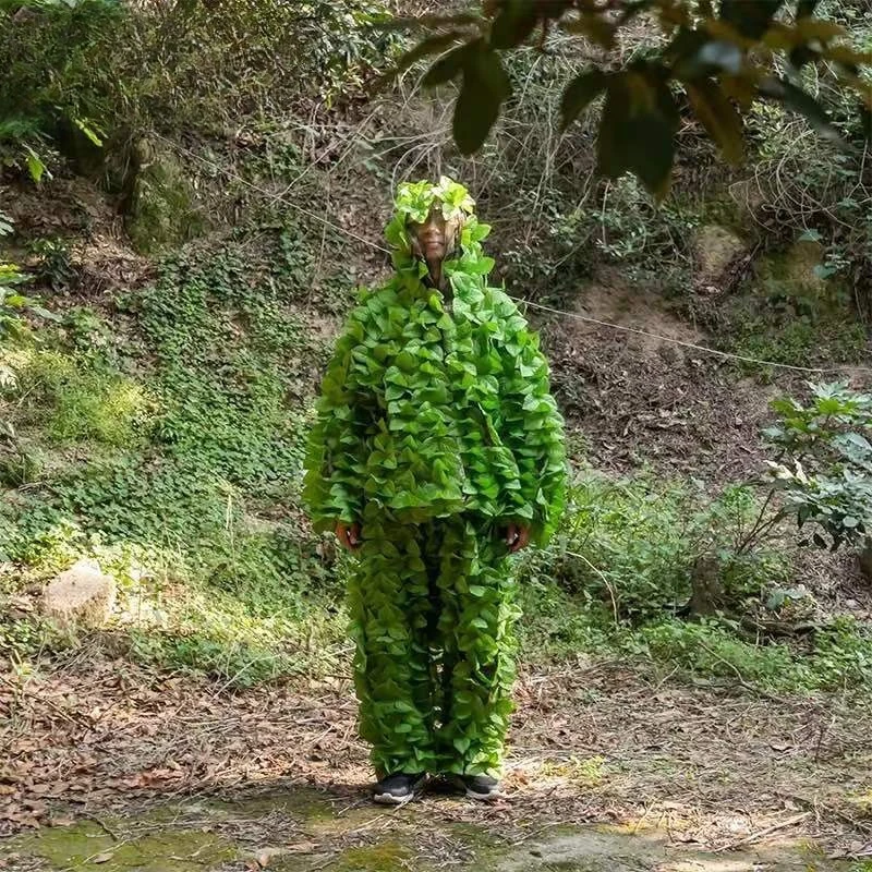 Tactical Uniform  Green Simulation Leaf Geely Costume Cosplay Halloween Costume Hunting