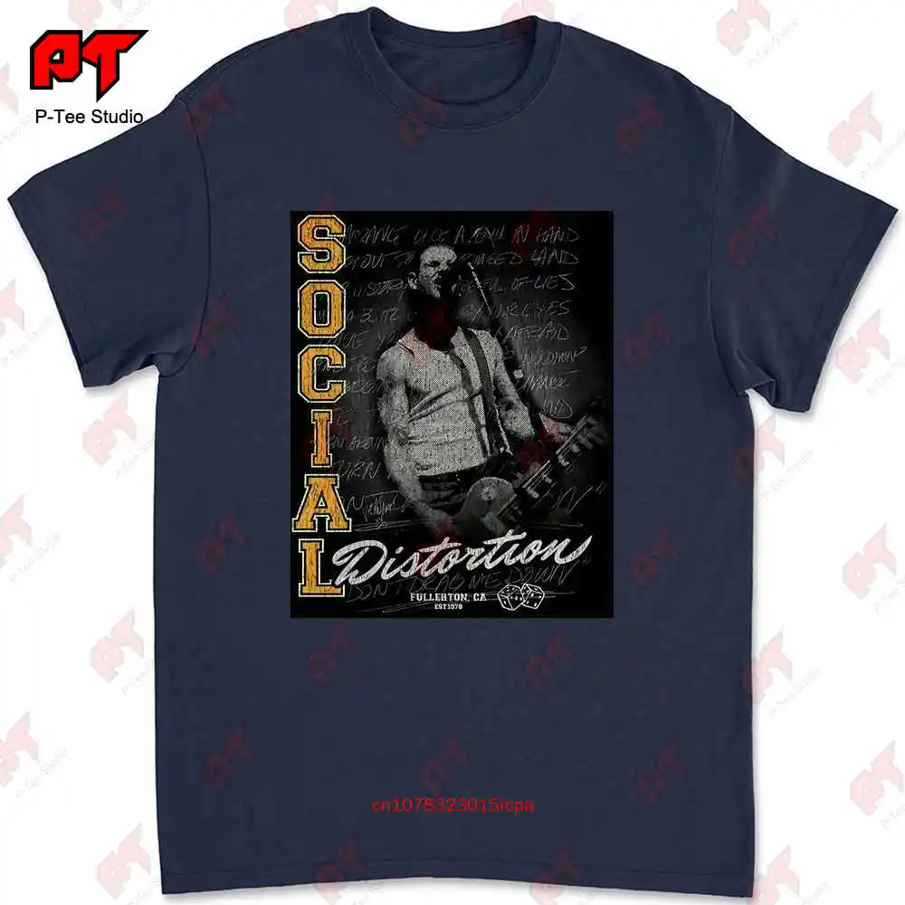 Social Distortion Athletics Distressed Band Logo T-shirt DEO5 image 2