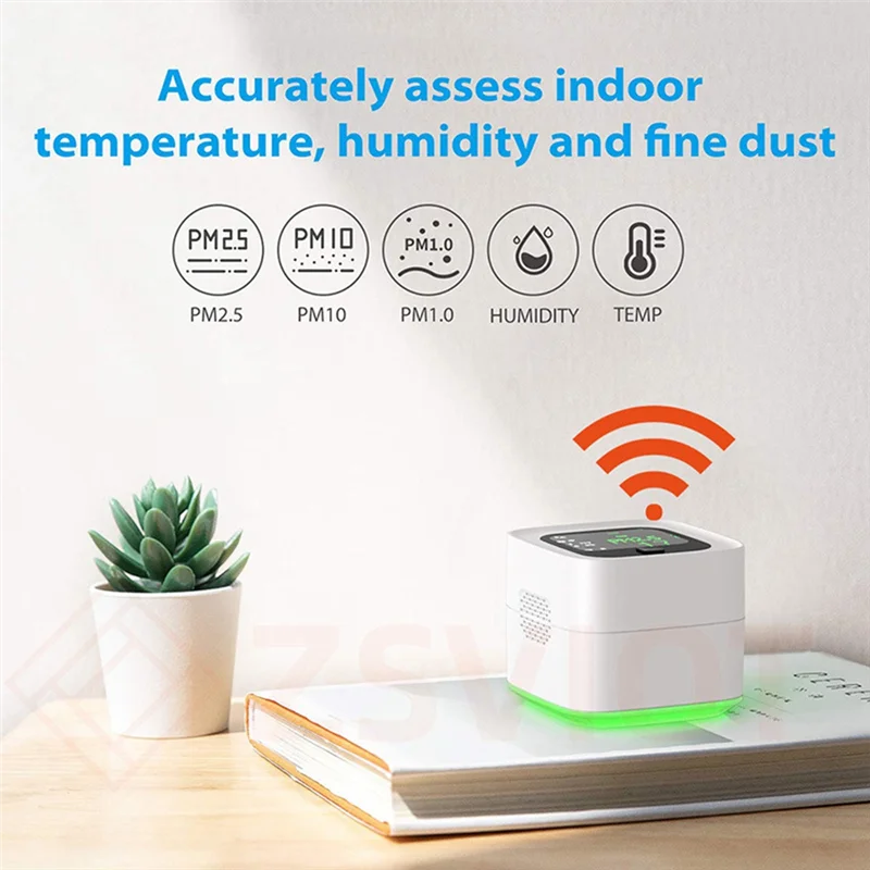 

AED6-умный датчик качества воздуха Умный дом Газ PM2.5 PM10 ЖК-дисплей Мониторинг температуры Умный дом Газ
