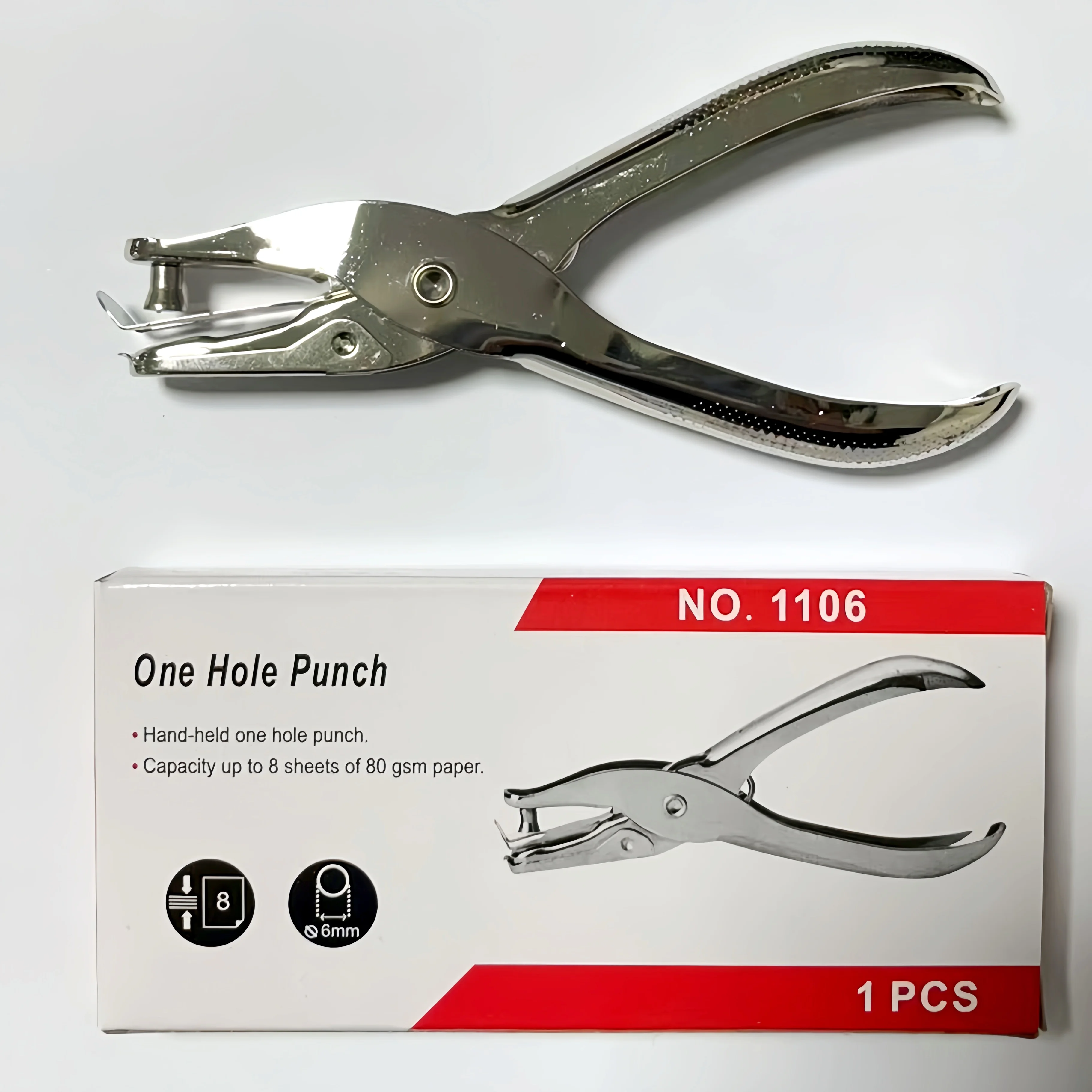 ハンドヘルドペーパーカッター単穴パンチハンドパンチ学校の学生をファイリングするため