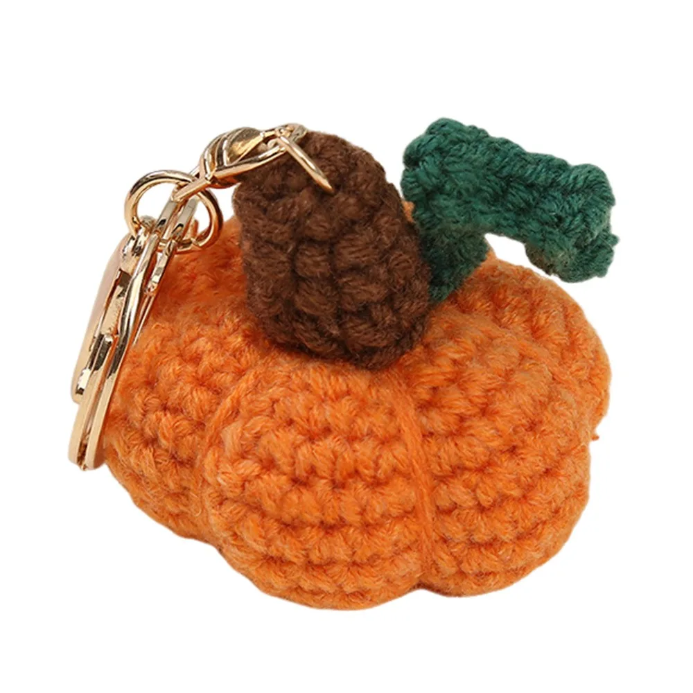 

Cartoon Design Crochet Keychain Three-Dimensional Wool Crocheted Handmade Keychain Hand Woven DIY Woven Doll Keychain