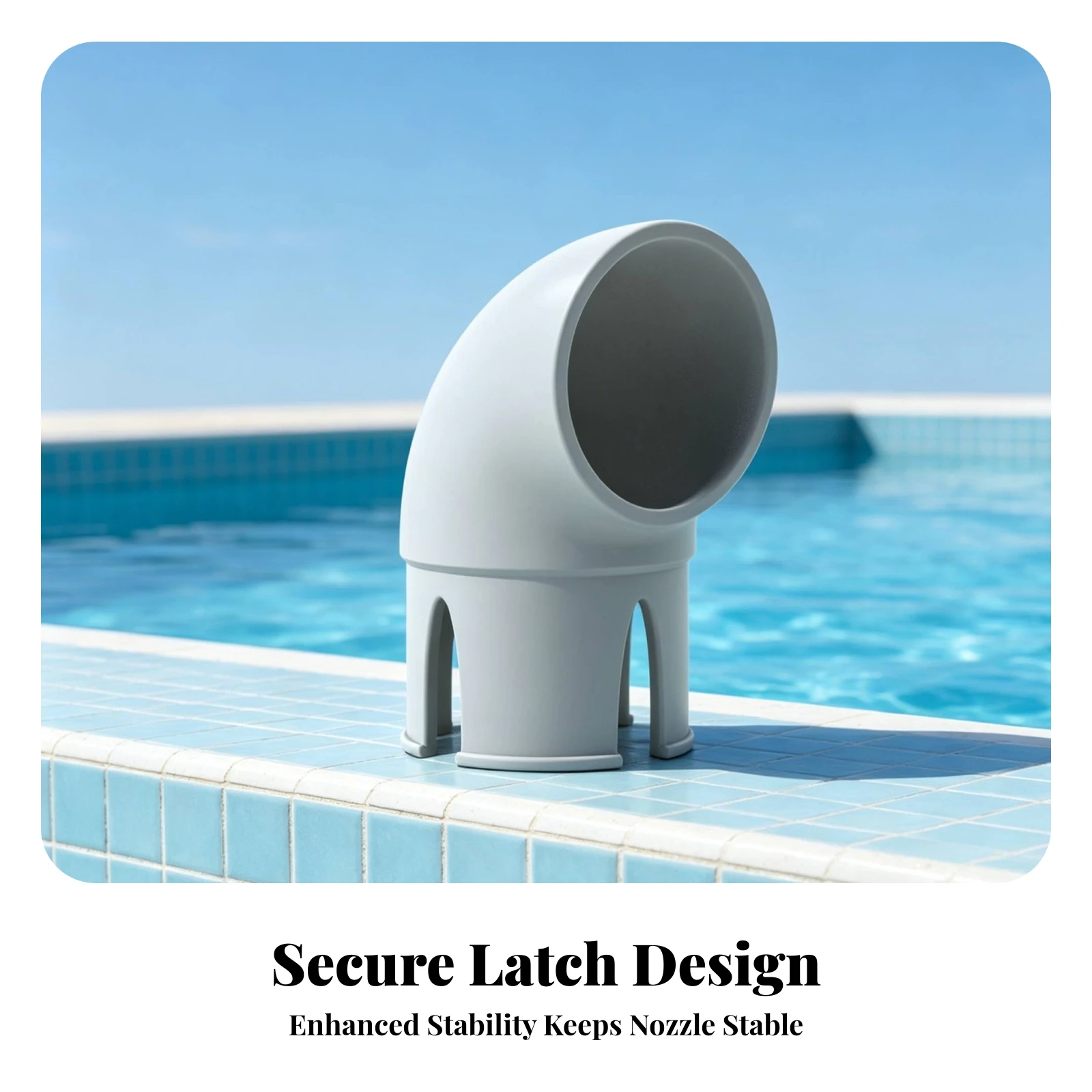 Curved Outlet Adjustable Pool Nozzle Tooltool-Less Installation Snap-in Pool Return Jet Rotating Inlet Nozzle Eyeball Inlet Jet