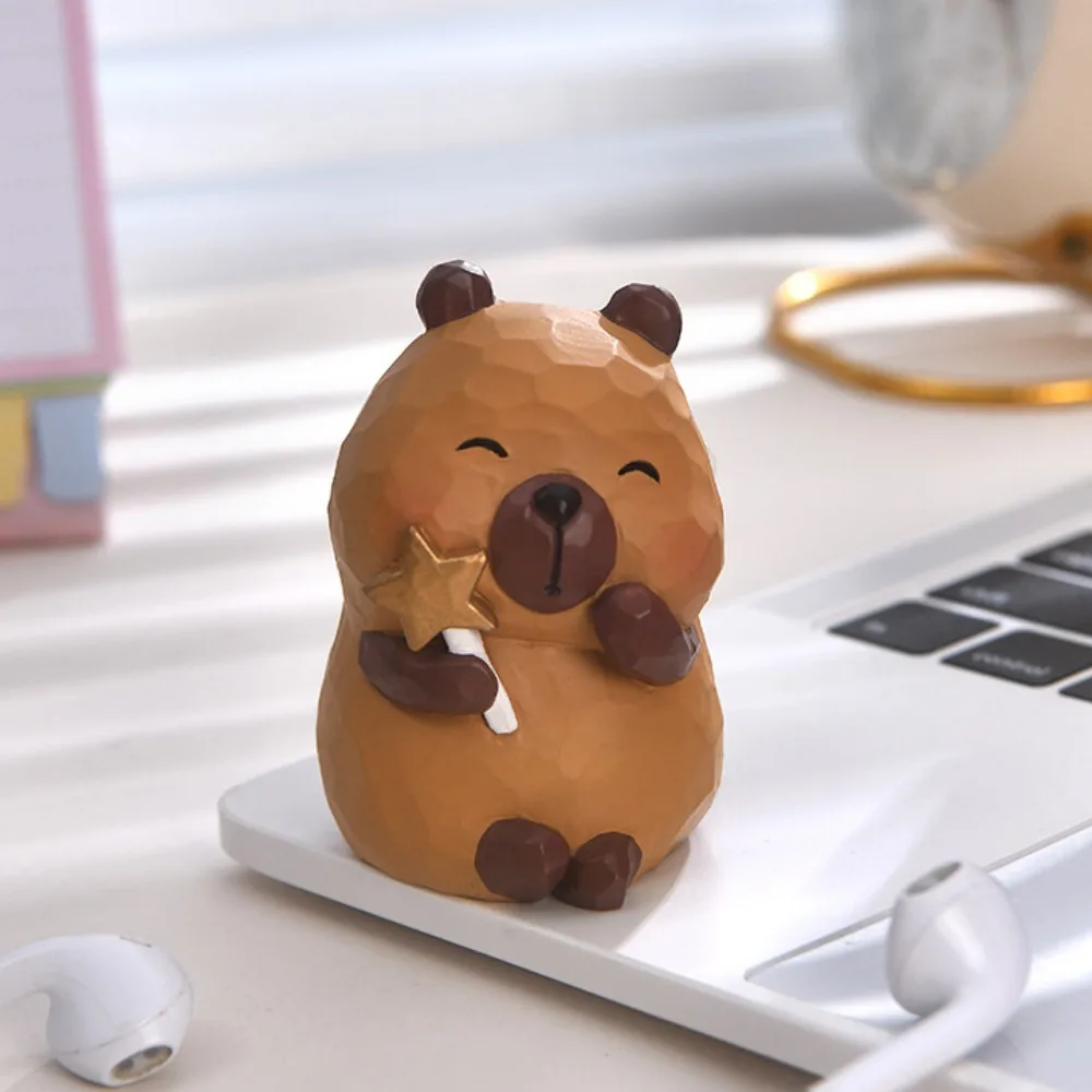 Figurine Capybara Carimplantée pour Nikde Voiture, Modèle Artisanal, Ornement d'Animaux, Dessin Animé, Petite Simulation