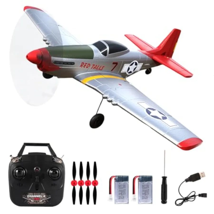 WW2 fighter plane RC airplane for outdoor flying, EPP foam material, olive green color, 6-axis gyro stability and 2.4GHz anti-j