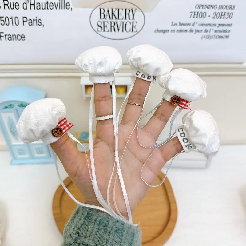 دمية قبعة الشيف 15-17 سنتيمتر الزي 10 سنتيمتر القطن دمية قبعة الزخرفية قبعة صغيرة