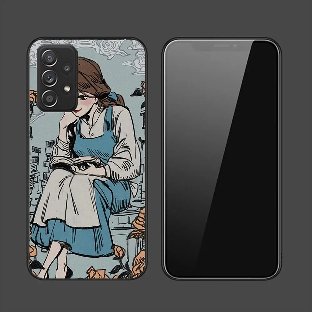 Beauty and the Beast Belle Phone Case For Samsung Galaxy A13 A52 A53 A73 A32 A51 A22 A12 A20e A50 A21 A72 A70 S 4G 5G TPU Cover