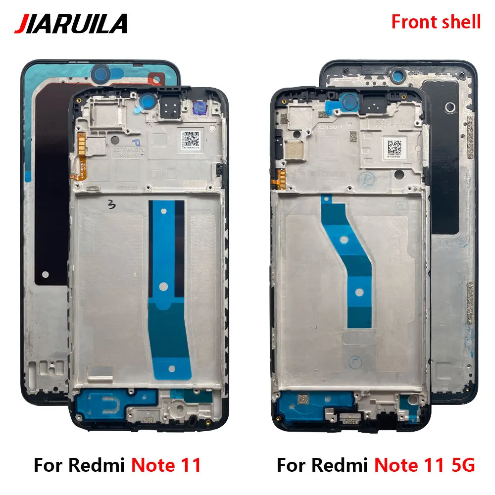 NEW Front Housing LCD Frame Bezel Plate Replacement Parts For Xiaomi Redmi Note 11 4G 12 Pro 5G 11S 11E 12S 12 Pro Plus Turbo