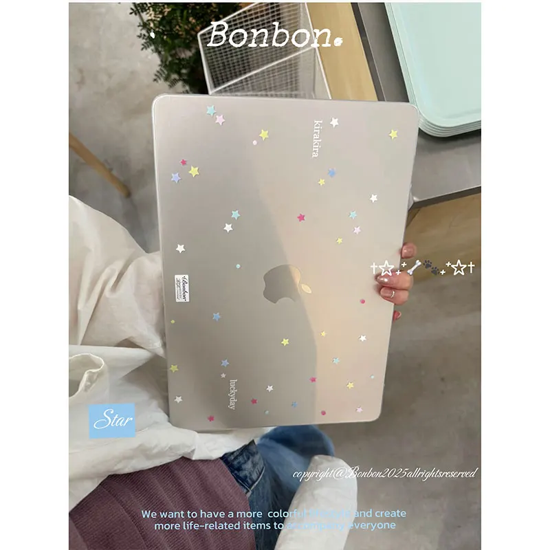 Ins Crystal Clear Laptop Case For Macbook Neo Air 13 15 Pro 13 14 16 M1 M2 M3 M4 M5 Chip Hard Cover For Mac Book Protective Case