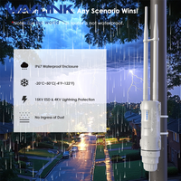 Wavlink AC600/AC1200 7dBi High Power Outdoor Omni-directional Access Point/CPE/Repeater/WISP 2.4GHz 150Mbps + 5GHz 433Mbps