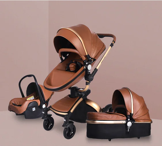 ready to ship Baby Stroller 360 Degree free Rotation 3 in 1 And Car Seat