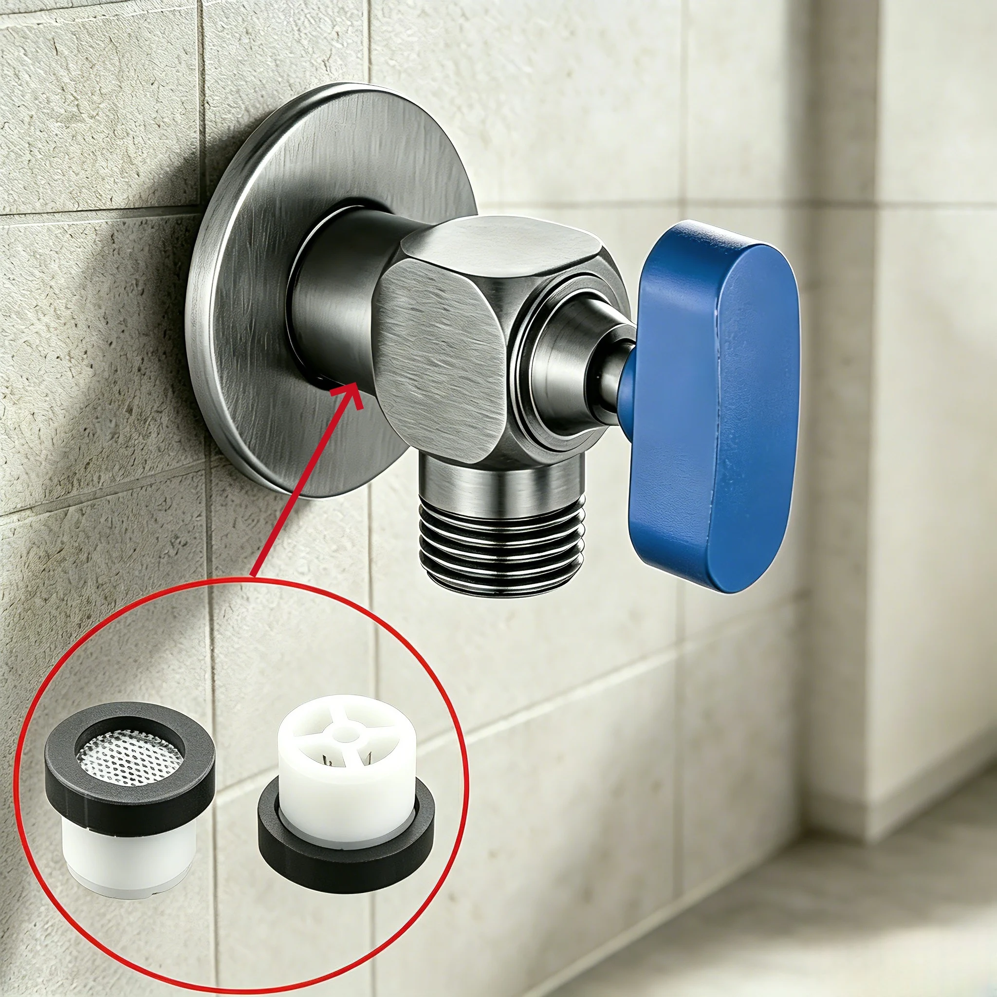 10Pcs POM Shower Check Valve Anti‑Backflow Sealing Gasket One‑Way Non‑Return Valve for Shower Head Mixing Valve Plumbing System