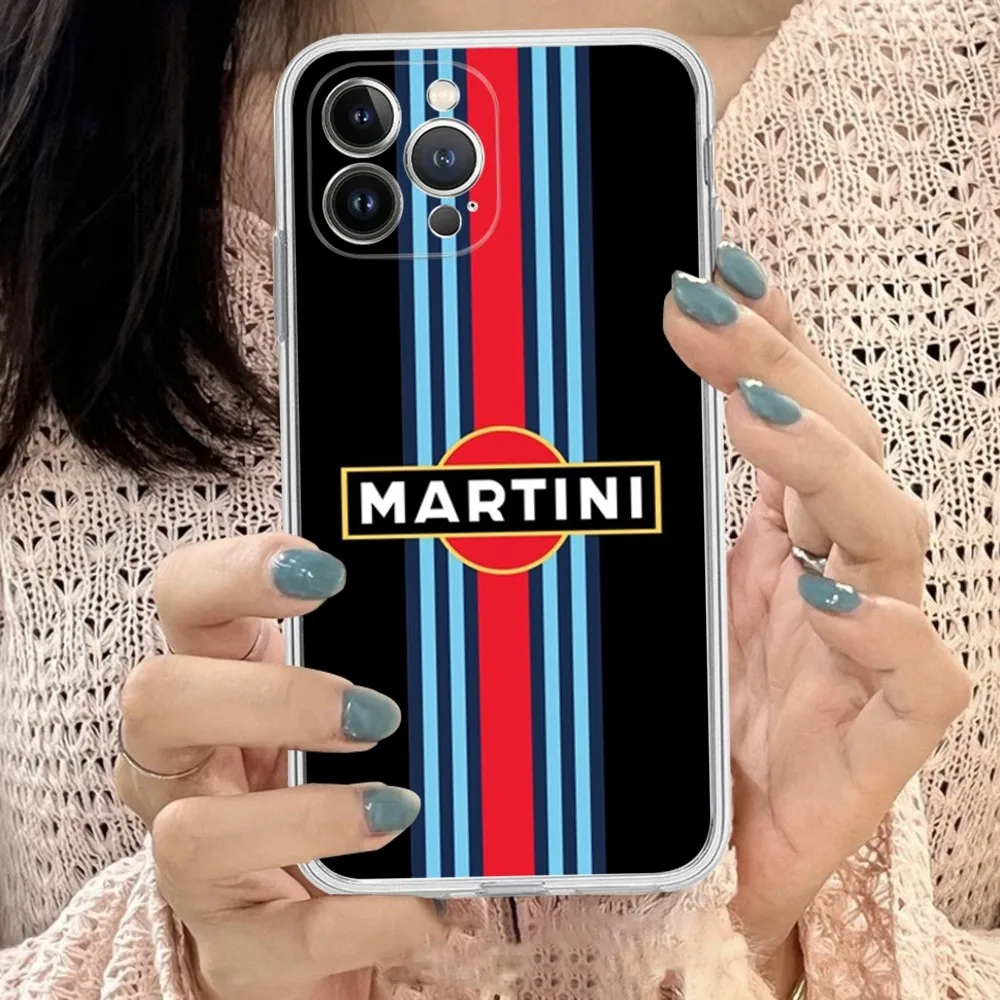 Racing Martini Phone Case Silicone Soft For Iphone 16 15 14 13 12 11 Pro Mini XS MAX Plus X Cover