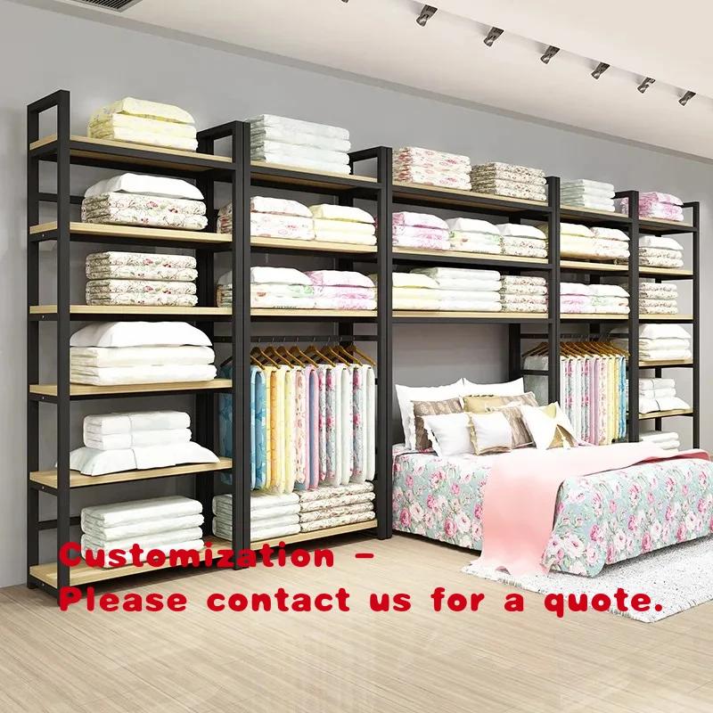 custom.Gold Household Bedding Display Shelf Furniture Store Scarf and Bed Sheet Display Stand Pillow Quilt Cover Storage Racks