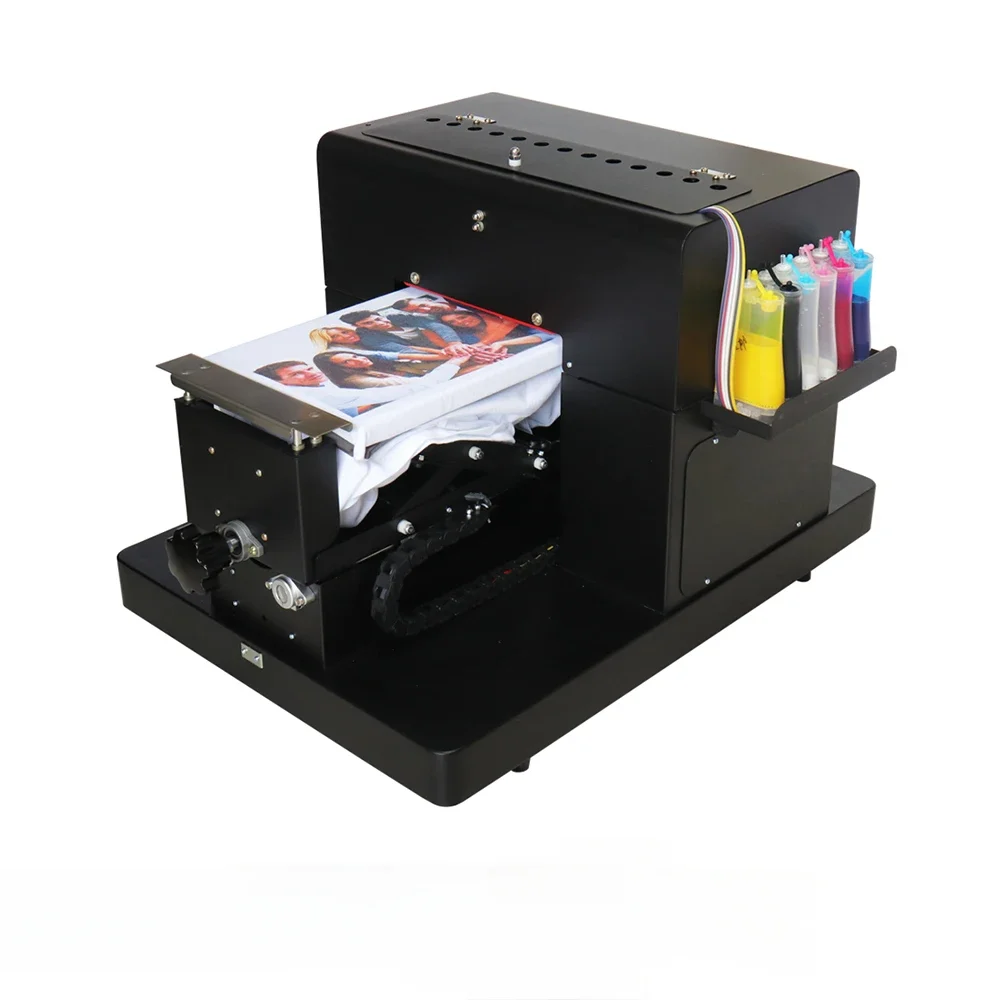 multifunctional A4 digital inkjet t-shirt printer with RIP software