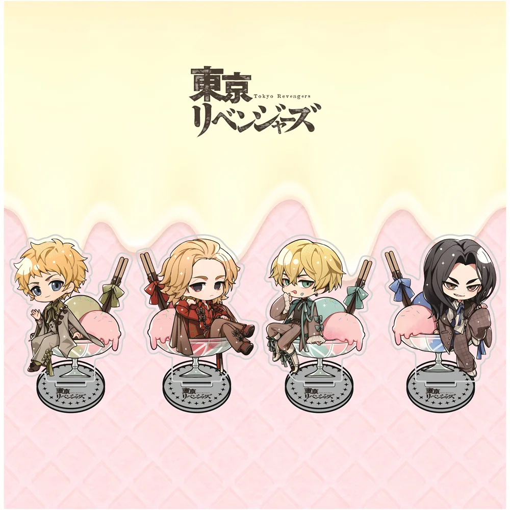 Tokyo Revengers 10cm Dessert Themed Acrylic Stand Figures Keychain Anime Collectible Standee, Desk Decor Gift for Fans
