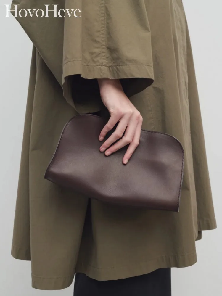 

Ladies Designer Office Buckle Tote Casual Solid Color Genuine Leather Soft Leather Single Women Shoulder Handbag Crossbody Bags