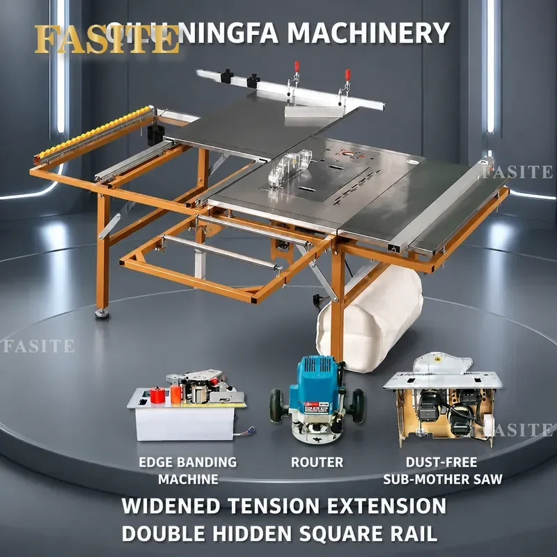 For Table Saw Folding Workbench High Precision Push Table Dust Free Multi Functional Woodworking Station Home Improvement