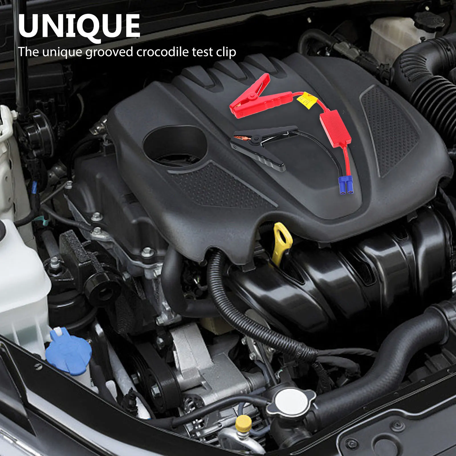 

Car Jump Cable Clamp Replacement Portable Jumper Clip Powerful Starting Ability Safe Protection Function For Vehicles