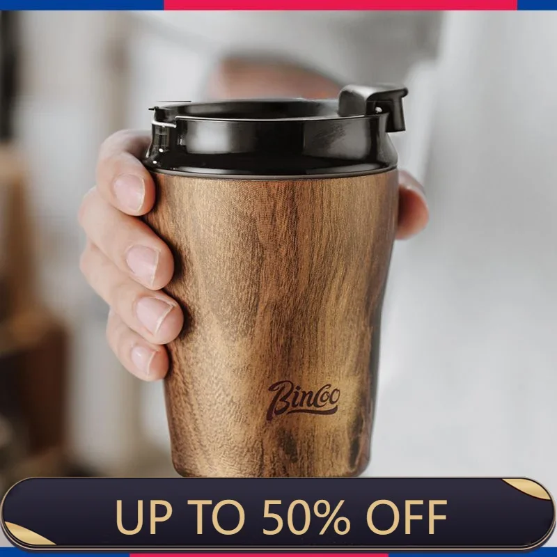 Coffee cup ceramic interior thermos cup Retro high appearance level portable stainless steel water cup