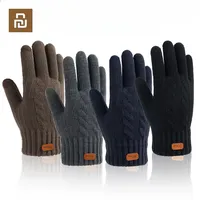 Xiaomi Touch Screen Knitted Gloves Fall and Winter Men's Outdoor Sports Riding Driving Padded Thickened Student Cold Warm Gloves