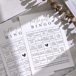 10/20 Piece Find Your Guest Bingo Game (10 Cards) Fun Bridal Shower Game Activity, Bridal Shower, Wedding Decorations, Rehear