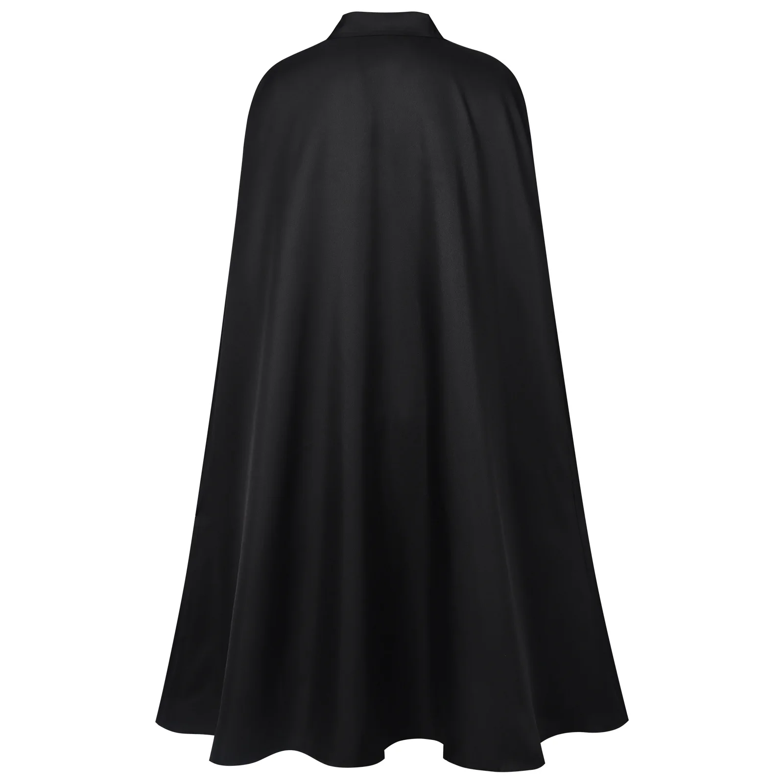 Men Women Halloween Gothic Medieval Party Stage Punk Cosplay Military Black Knight Viking Pirate Costume Cloak - view 6