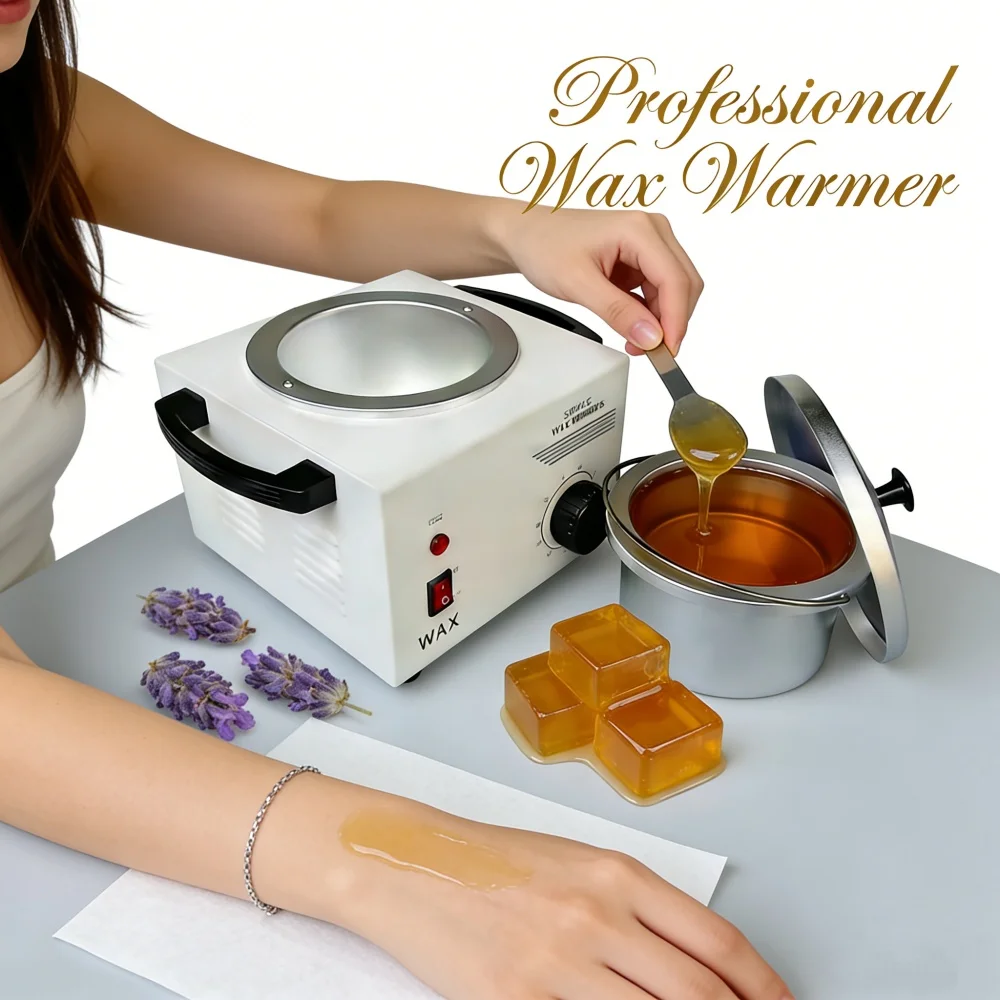 Single Wax Warmer for Body Hair Removal Wax Heater Machine with Adjustable Temp for Hard/Soft/Paraffin Wax Salon Home DIY Spa