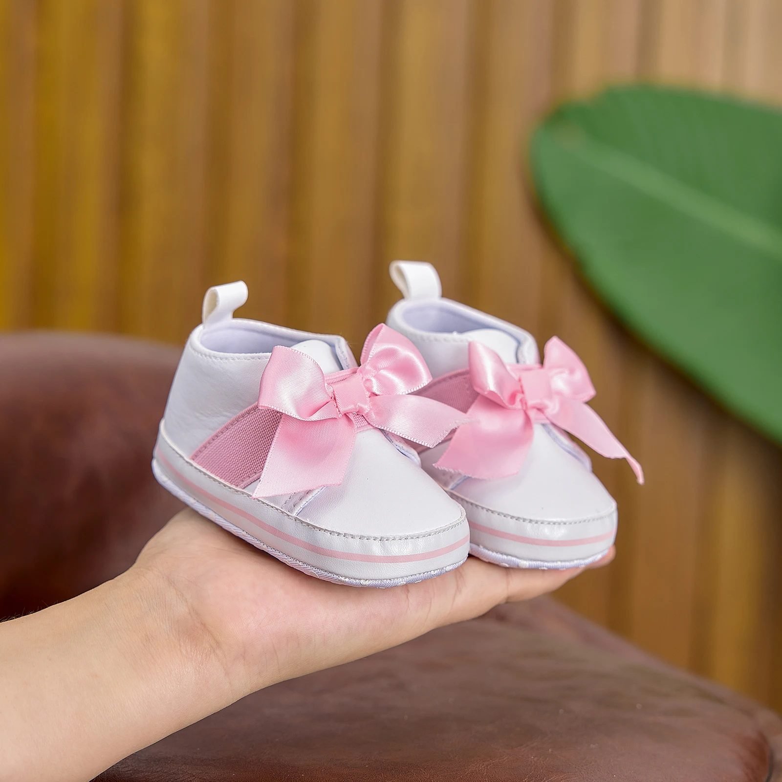 

0-12months Infant Girls Mary Jane Shoes Cute Bow shoes for baby girls boys Soft Non-Slip First Walking Shoes