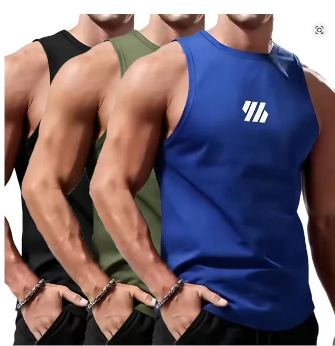 

Men's Casual Fitness Tank Top Sportswear Sleeveless Shirt Male Mesh Breathable Top Tee Sports Vest Undershirt Gyms men's clothes