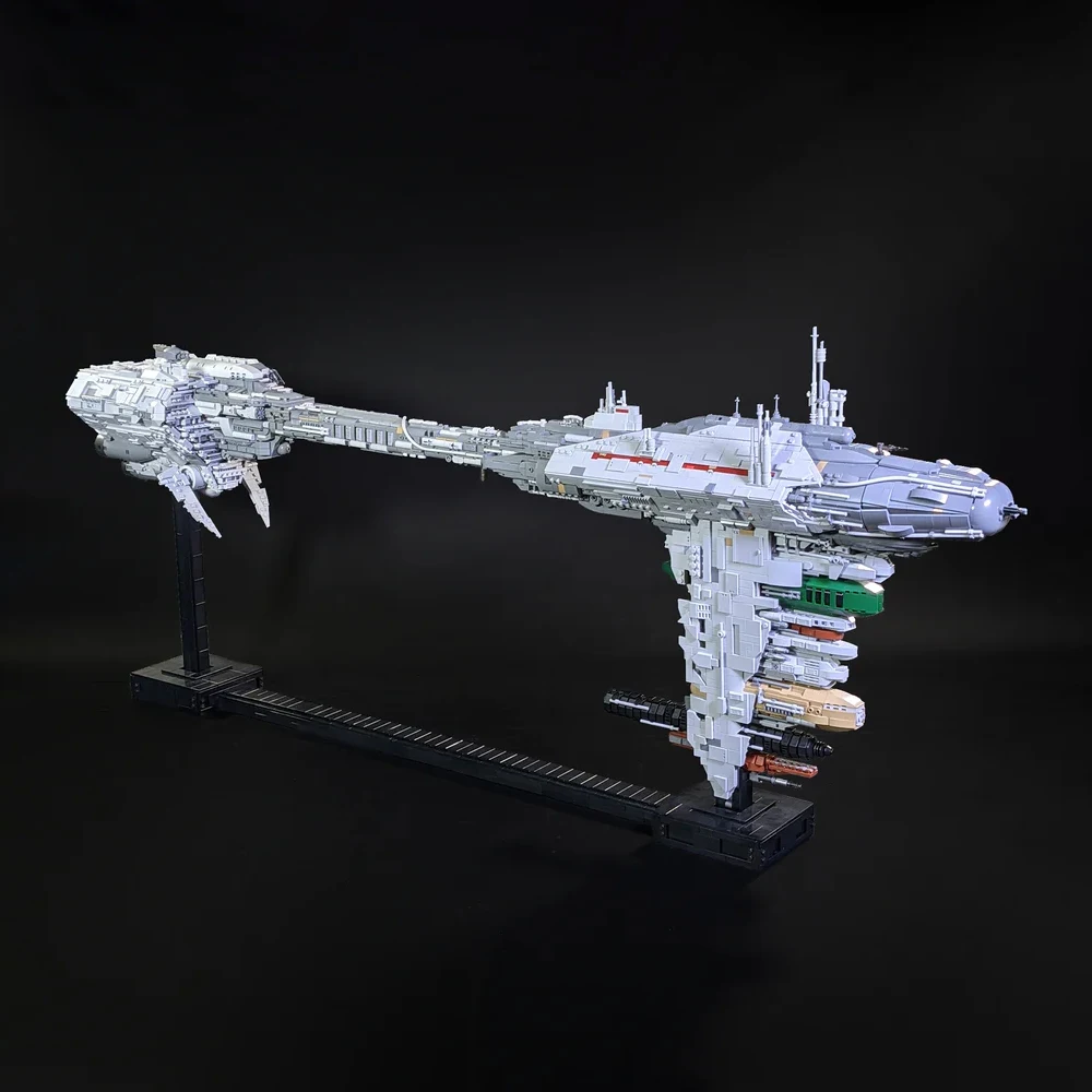 EF76-B Medical Frigate MOC Building Blocks, Space Wars Rebel Alliance Hospital Ship with Red Cross, Nebulon-B for Adult Fans