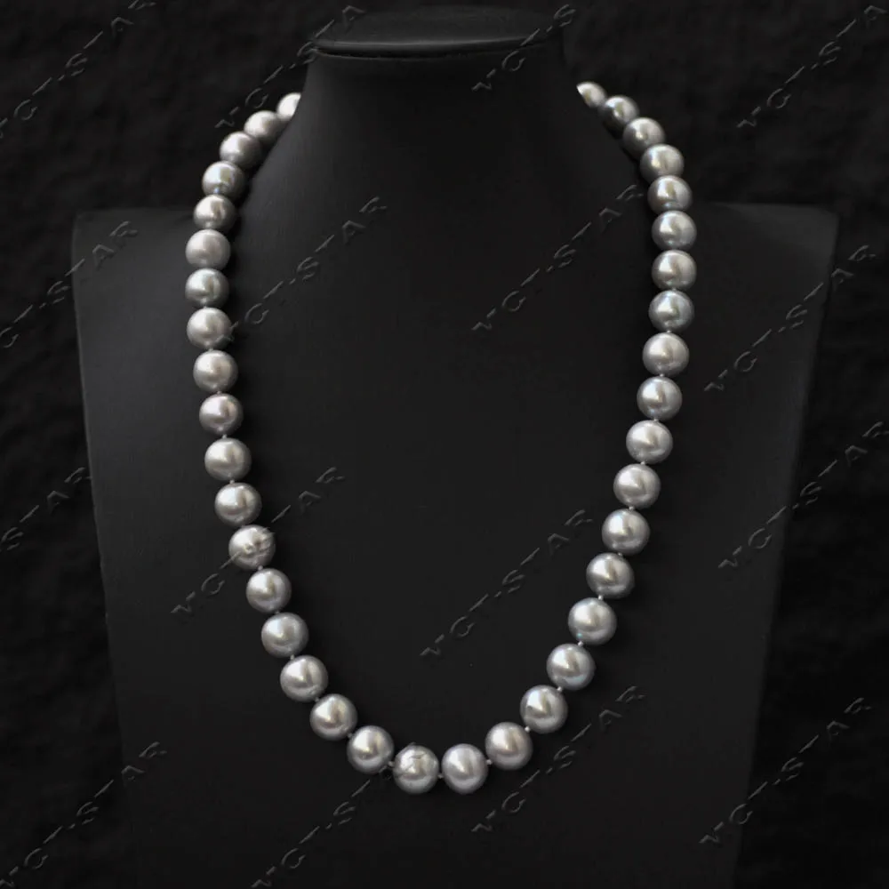 

MTC·STAR A+ 19" 11mm Gray Round freshwater Pearl Necklace (Z14327)