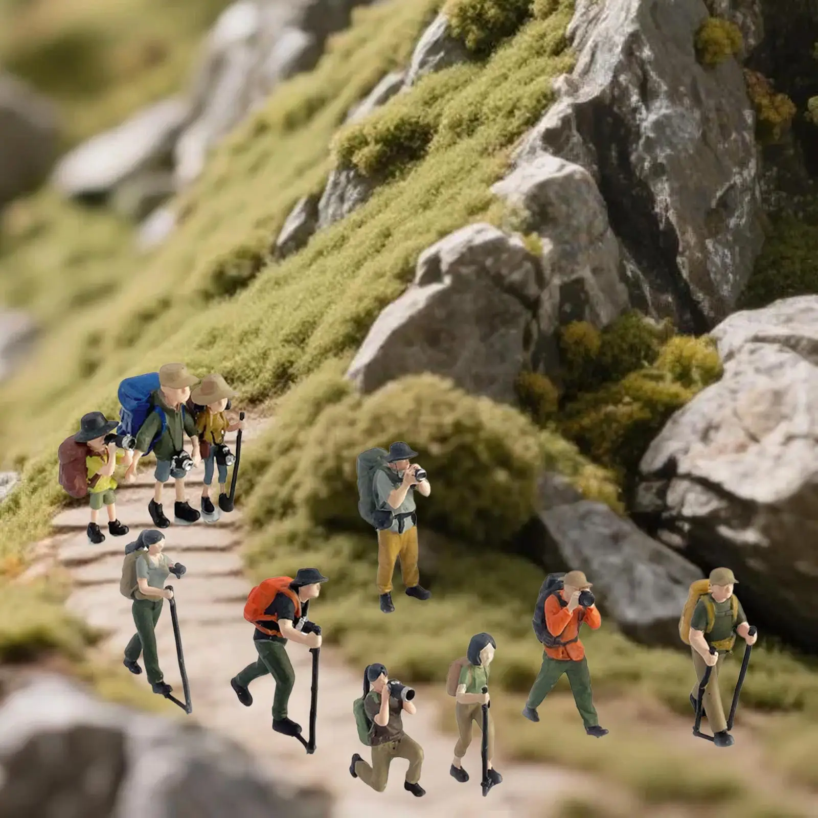 

Набор из 9 миниатюрных фигурок в масштабе 1/64, расписанных вручную, для демонстрации макетов, игрушечные фигурки людей для кукольных домиков и аксессуаров для занятий