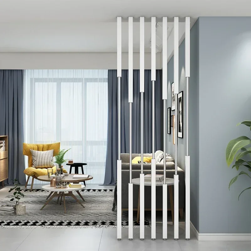 Partición de pantalla de hierro, divisores de habitación, rejilla de entrada, entrada de pilar, sin perforación, ajustable para sala de estar, Hotel, moderno y Simple
