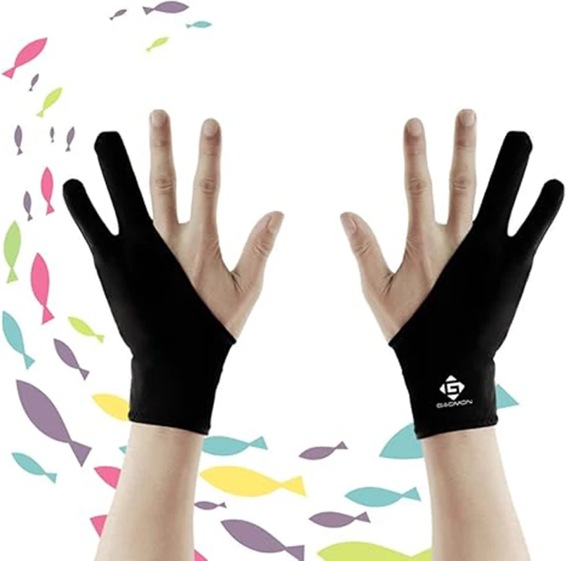 Gaomon Art Glove Two Finger Drawing Glove For Both Left-handed and Right-handed