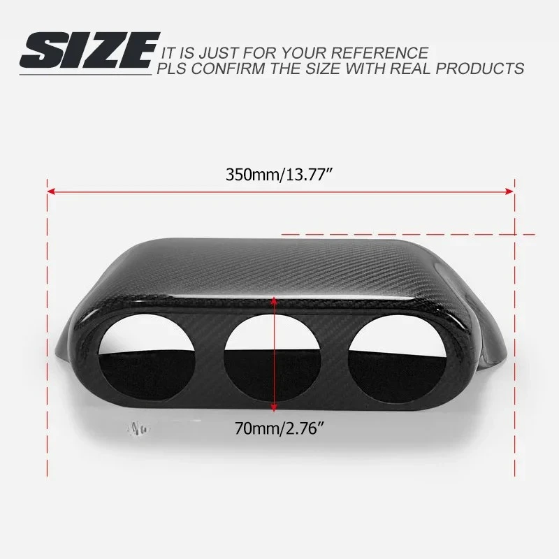 Applicable for Subaru 11th Gen Impreza STI Modification Parts WRX Carbon Fiber Center Console Instrument Cover Triple Gauge Hold