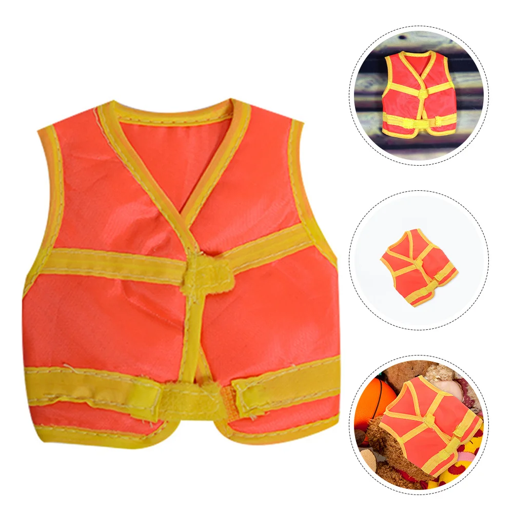 

2pcs Mini Construction Vest For 12Inch Diy Dress Up Accessories Soldier Action Figure Clothing Construction Party Theme