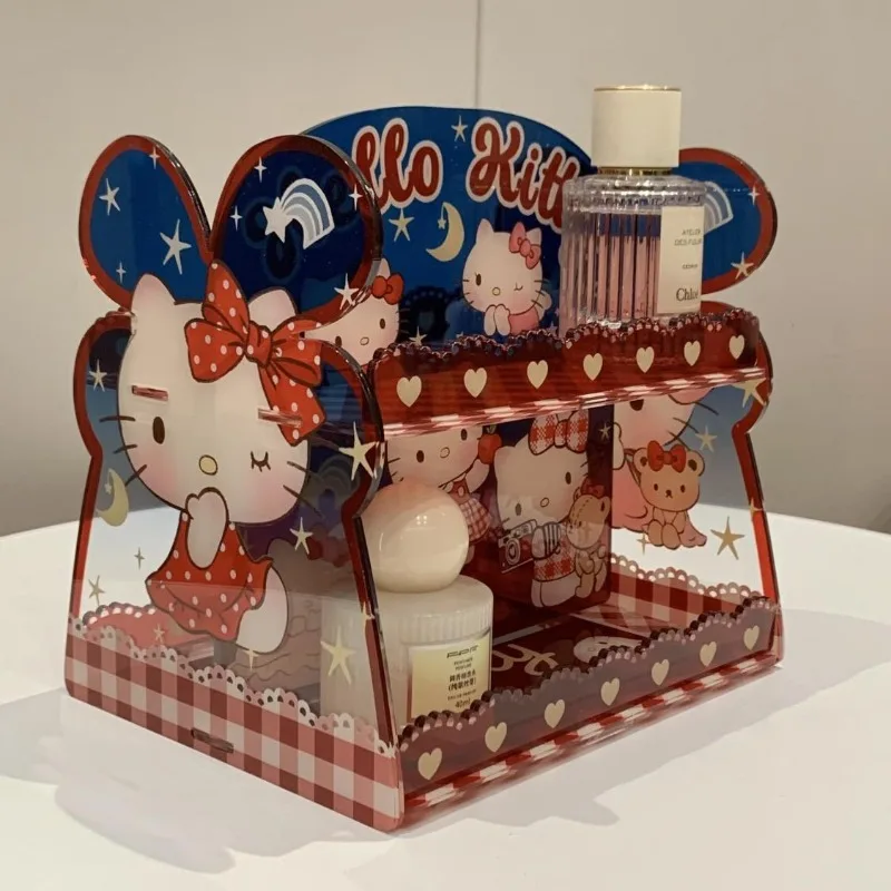 

HelloKitty animation peripheral accessories acrylic DIY assembly storage box stationery makeup desktop multi-functional storage