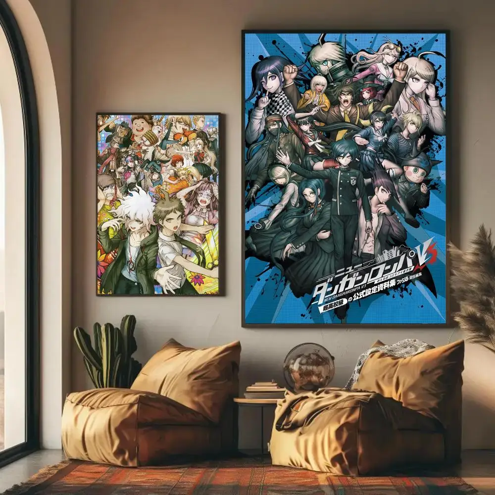 Danganronpa Poster HD Wall Art Decal Self-Adhesive Aesthetic Decor For Home Living Bedroom Bar Aesthetic