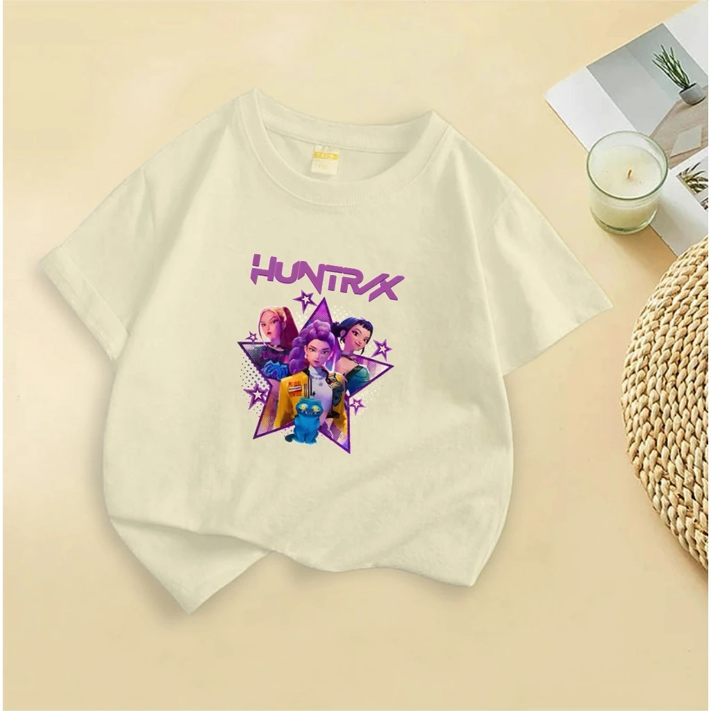 

Baby Kids' Huntrix Star Character Tees Short Sleeve T-Shirts Multi-Color Trendy Children's Fashion High Popular Fashion Clothes