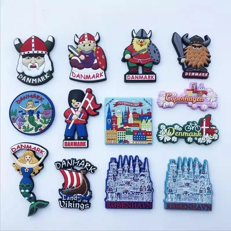 Denmark Fridge Magnets Copenhagen Travelling Souvenirs Danmark Fridge Stickers Christmas Gifts Message Board Magnetic Stickers